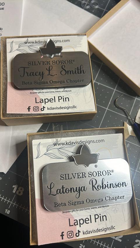 Soror Milestone Name Badge