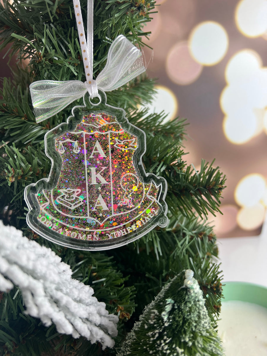AKA Shield Shaker Ornament– kdavisdesigns