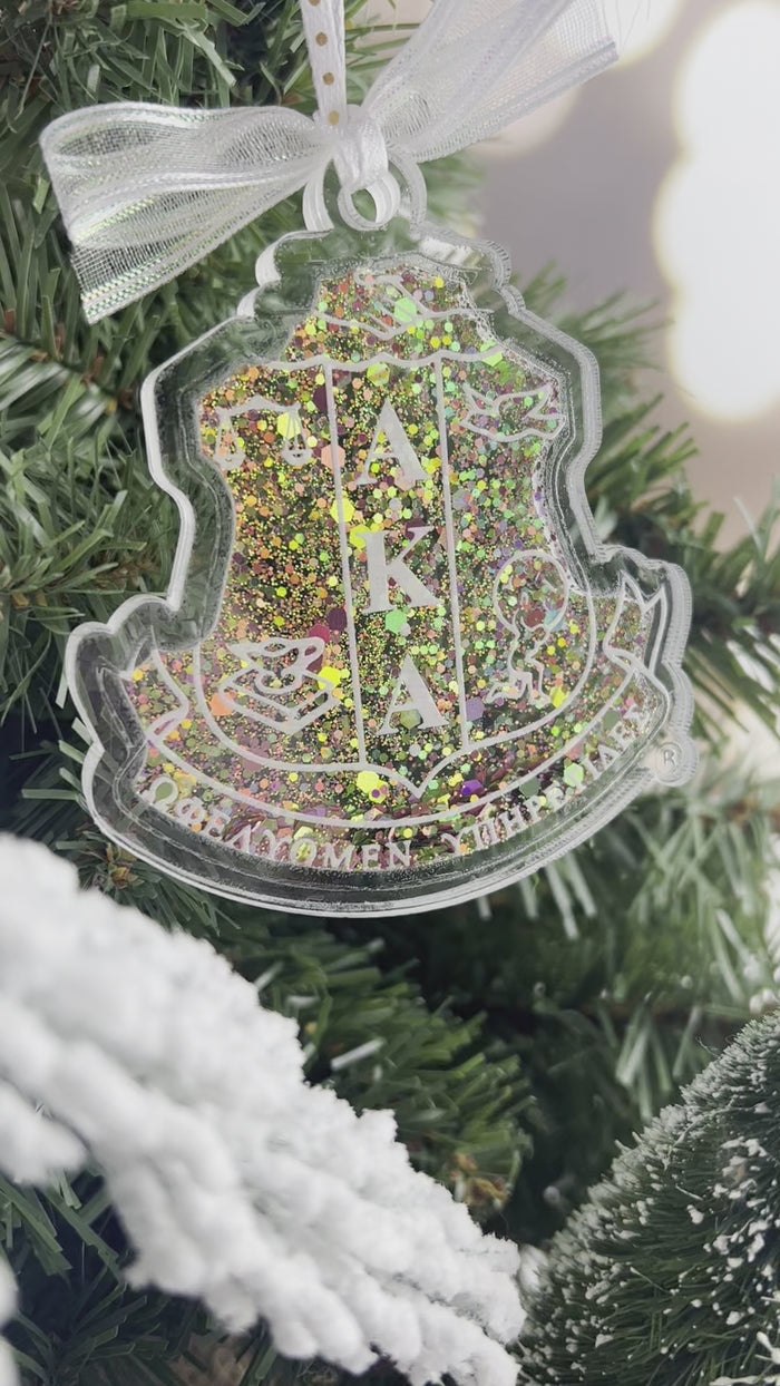 AKA Shield Shaker Ornament kdavisdesigns